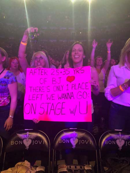 Marie-Hélène Cyr and Sandra Coussa at the Bon Jovi show in Montreal, Quebec, Canada (May 17, 2018)